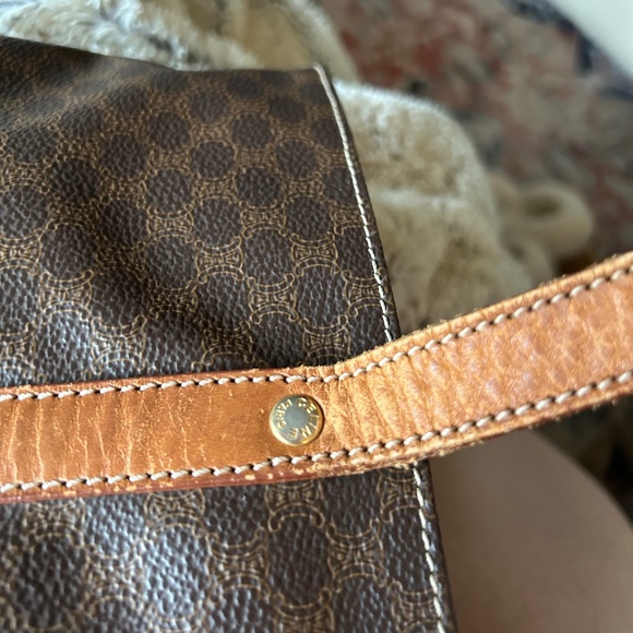 AUTHENTIC CELINE Vintage Macadam Canvas & Leather Tote - Picture 7 of 16